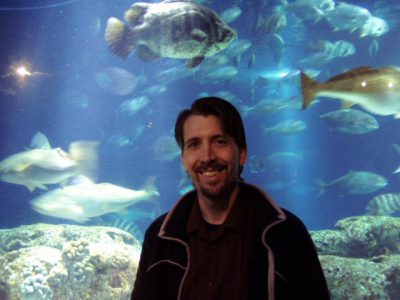 photo of drew at aquarium