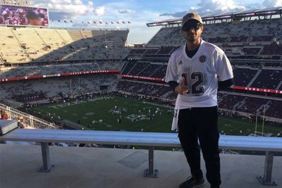 Jibran at Kyle field