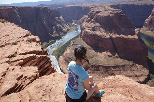 Sun by a canyon