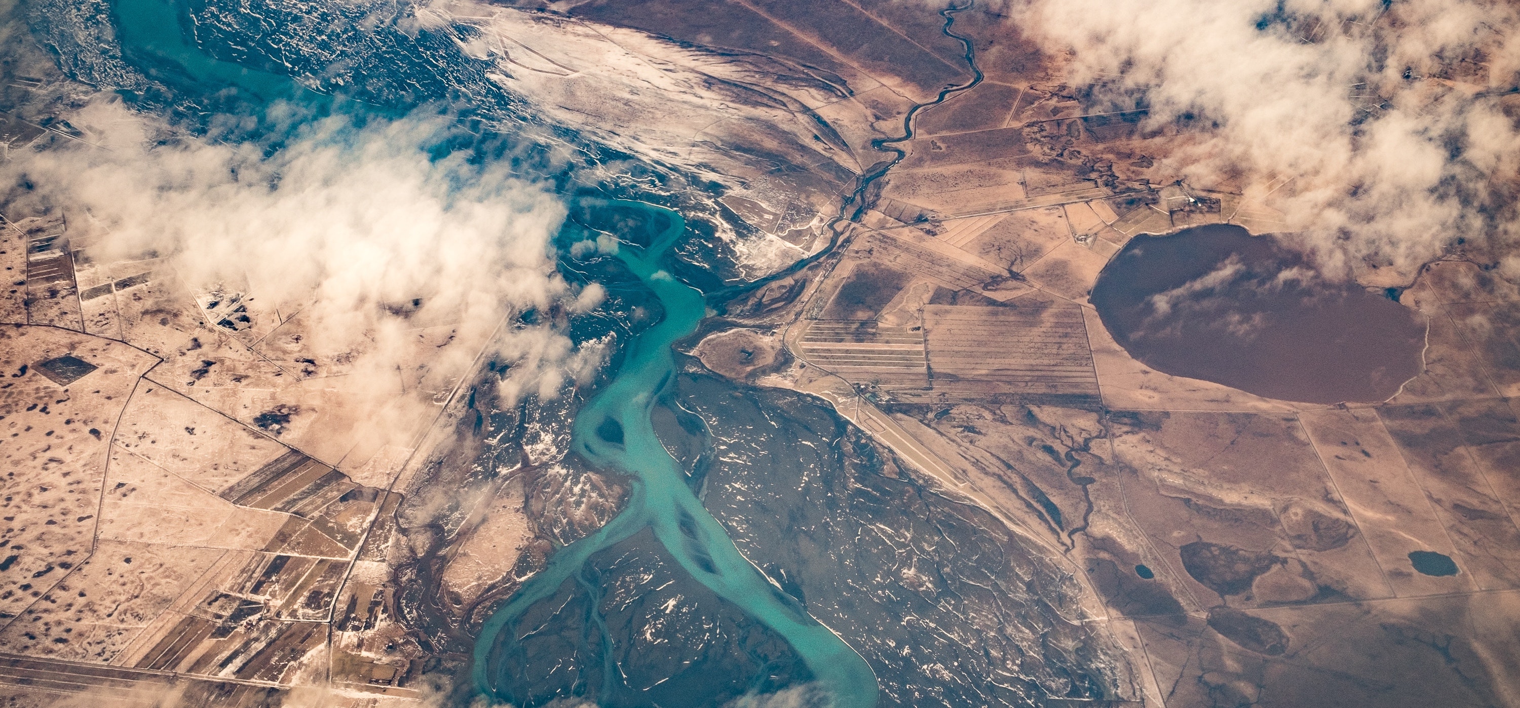 aerial map of a portion of Iceland