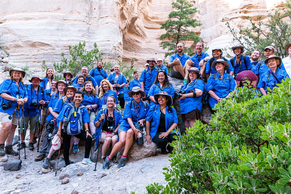 Group of geology students and faculty