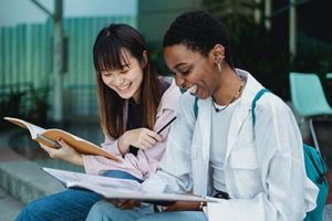 Two Students Studying