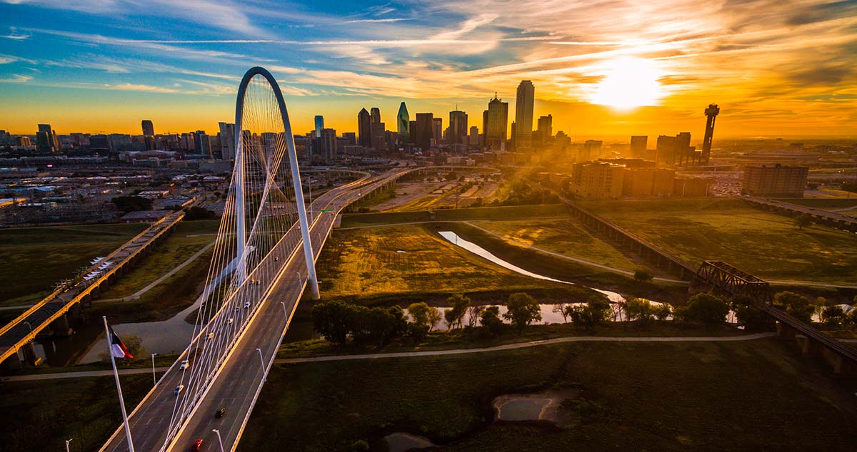 The Dallas skyline.