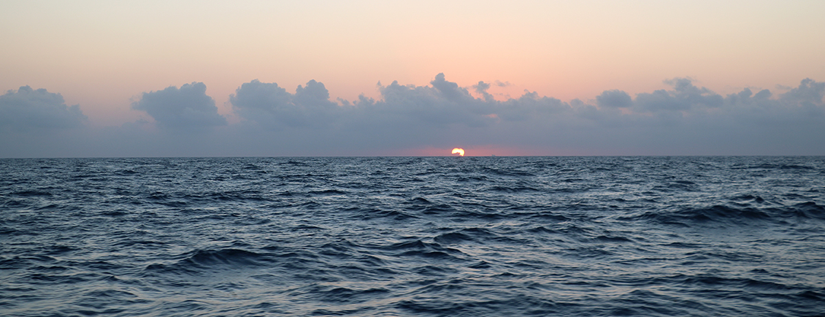 Sunset over the sea 