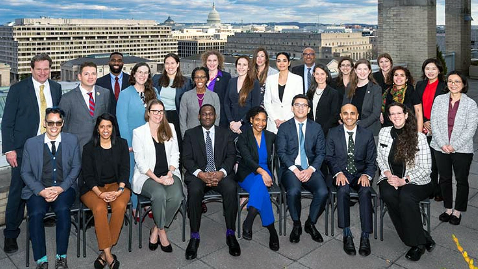 Group photo of the 2024 cohort of the National Academies of Sciences, Engineering and Medicine’s New Voices in Sciences, Engineering and Medicine program, which includes Texas A&M University chemist Emily Pentzer