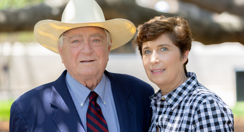 1961 Texas A&M University economics and mathematics graduate Luther H. "Luke" Soules III and his wife Andrea Soules