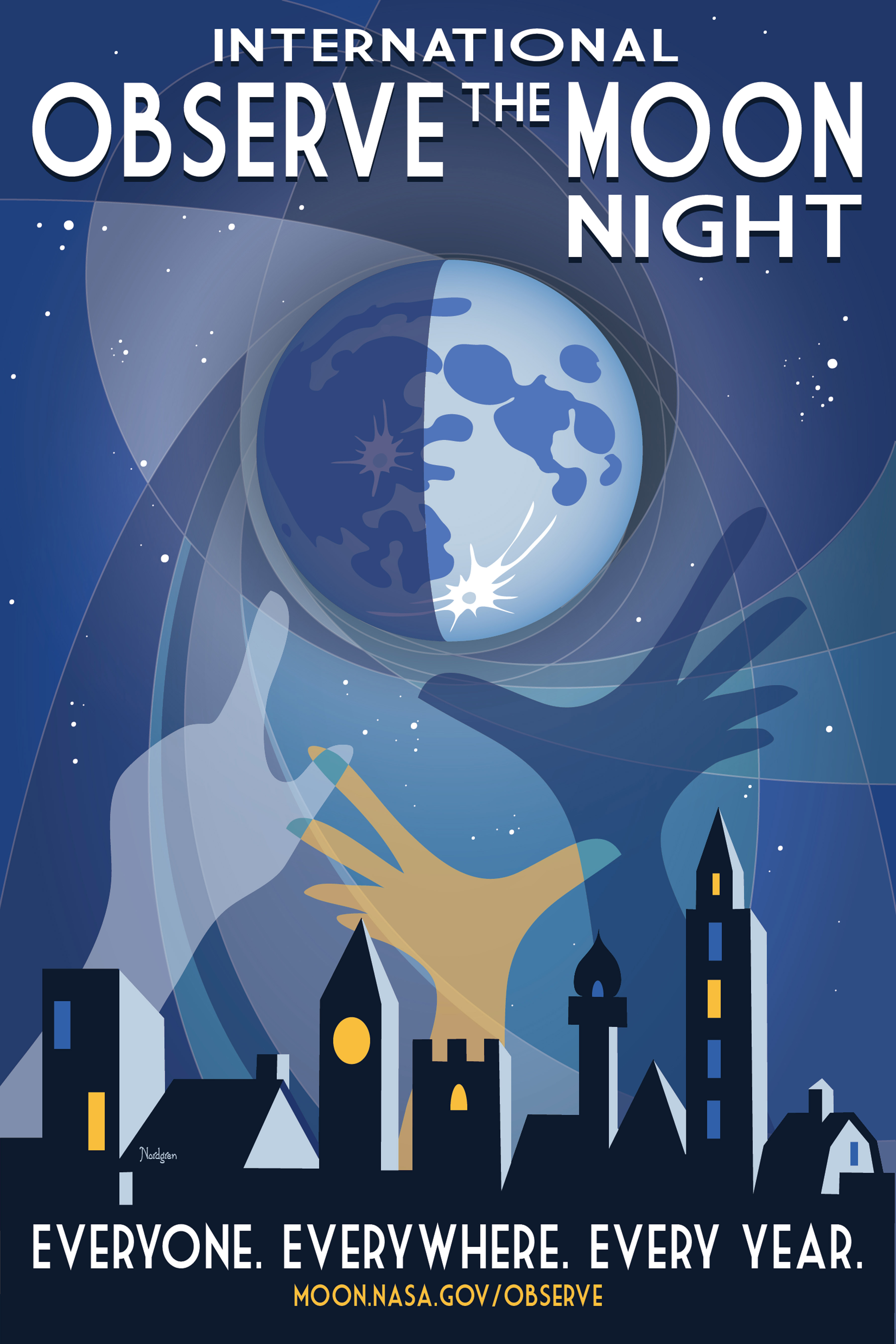 Poster promoting International Observe the Moon Night