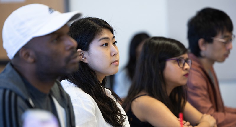 Students in the audience, listening intently to a Race and Ethnic Studies Institute-sponsored colloquium presented by Texas A&M University English Professor Vanita Reddy