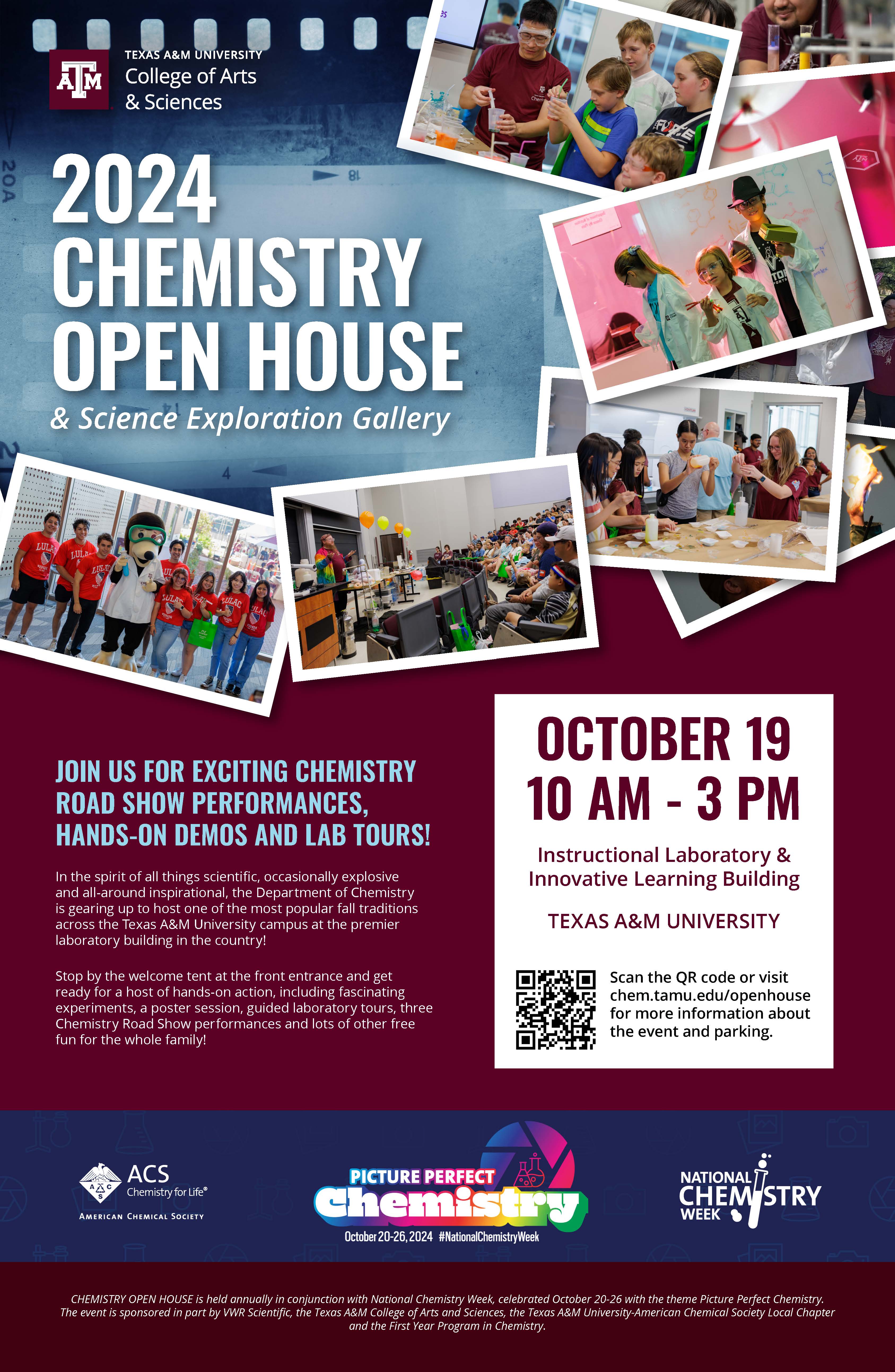 Poster promoting the 2024 Chemistry Open House